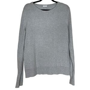 OSKLEN Woman Medium Grey Pullover Sweater Long Sleeve preppy soft Cashmere cozy